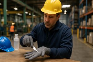 Análise da eficácia das luvas EPI contra cortes e perfurações em ambientes industriais