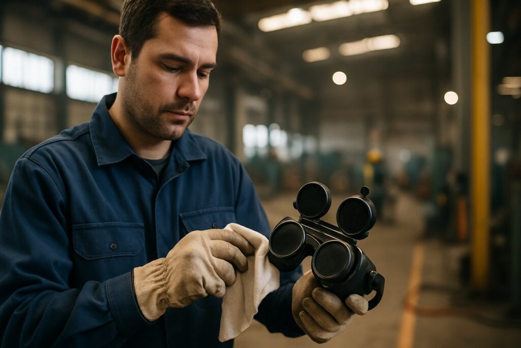Passo a passo para realizar a manutenção correta de óculos de solda em ambientes industriais