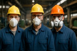Aplicação prática das máscaras PFF1, PFF2 e PFF3 em ambientes industriais