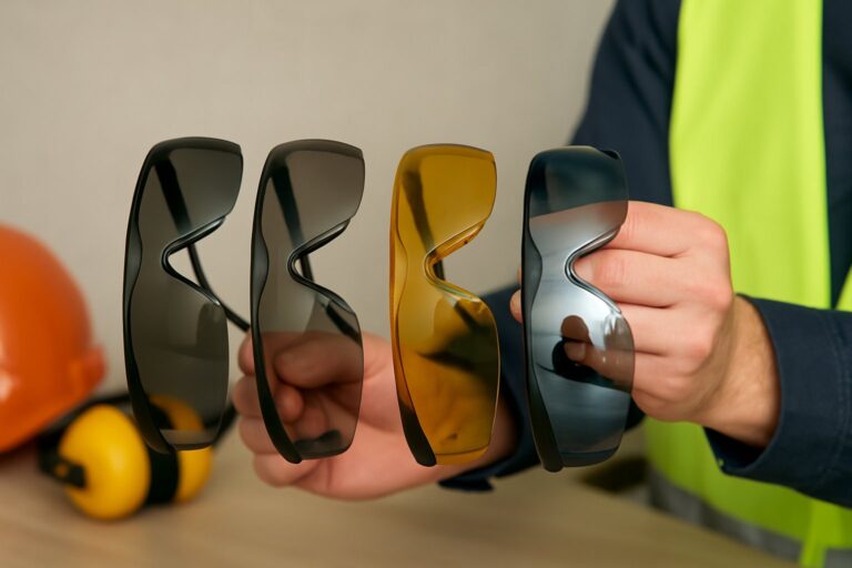 Diferenças entre lentes incolor, fumê, âmbar e espelhada nos óculos de segurança de EPI
